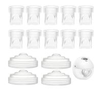 10PCS Duckbill Valves and 4PCS Diaphragm Compatible with Mom Cozy M5 Replacement Parts, Transparent Wearable Duckbill Valve Replacement Accessories for Momcozy Pump Parts M5