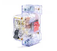10PCS DZ47-63 Transparent Mini MCB 1P 16-63A Din Rail Mounted Circuit Breaker AC230V/400V 1Pcs(25A)