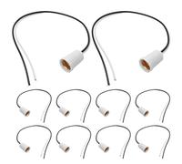 10pcs E12 Candelabra Base Light with 9.84in Wire Leads