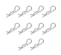 10pcs Ear Shaped Spring Cotter Pins Steel Hairpin Clips Retaining Rings Assortment Set For Stable Hitches Pin Locking Systems Marine Hardware Fasteners