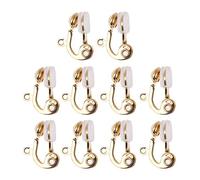 10Pcs Earring Converter with Comfort Earring Pads Turn Pierced Earrings Into Clip-On No-Pierced Jewelry Findings Jewelry Storage Organizer Stackable