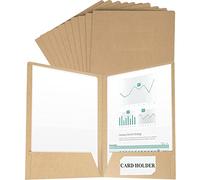 10pcs Easy-Access A4 Paper Folder with 2 Pockets Report File Presentation Project Folders with Card Holder Document Portfolios File Jackets Paper Organizer Pockets Folder for Office School Home