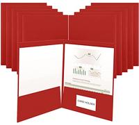 10pcs Easy-Access A4 Paper Folder with 2 Pockets Report File Presentation Project Folders with Card Holder Document Portfolios File Jackets Paperwork Organizer Pockets Folder for Office School Home