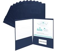 10pcs Easy-Access A4 Paper Folder with 2 Pockets Report File Presentation Project Folders with Card Holder Document Portfolios File Jackets Paperwork Organizer Pockets Folder for Office School Home