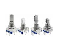 10PCS Ec11 rotary encoder switch, 5-pin, 20/15mm, plum blossom shaft, half with, potentiometer(Plum shaft 20MM)