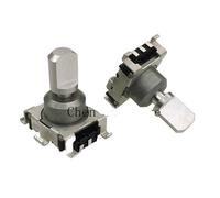 10PCS EC11 SMD mounted rotary encoder key switch 30 positioning 360 degree rotating handle potentiometer length 15MM