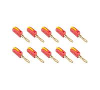 10pcs Efficient 32A 4mm Banana Plug Solderless Quick Connects 4mm Banana Plug 32A High Current for Electrical Tool POM Button Connectors
