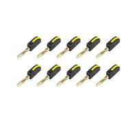 10pcs Efficient 32A 4mm Banana Plug Solderless Quick Connects 4mm Banana Plug 32A High Current for Electrical Tool POM Button Connectors