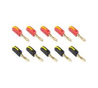 10pcs Efficient 32A 4mm Banana Plug Solderless Quick Connects 4mm Banana Plug 32A High Current for Electrical Tool POM Button Connectors