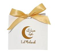 10pcs Eid Candy Box With Ribbon Present Packaging Container For Kid Girl Boys Festival Holiday Party Decoration