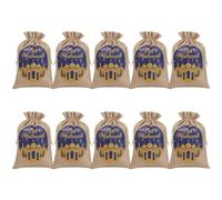 10pcs Eid Mubarak Gift Bags with Drawstring Ramadan Tote Bags Party Bags Islamic Gift Goodie Bags for Muslim Decorations