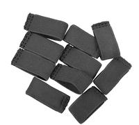 10pcs Elastic Belt Loops for Backpack Straps, Black Canvas Retainers | Simple Stylish Webbing Holders, Portable Lightweight Design, Easy Operation for Repeated Use and Neat Storage