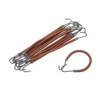 10PCS Elastic Hair Band Hooks for Women and Girls Flexible Ponytail Holder Styling Tool for Thick or Curly Hair, Ideal for Office, Daily Wear, Dating, and Hairdressing Use (Brown)