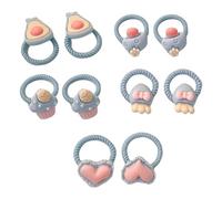 10Pcs Elastic Hair Bands For Toddler Girl With Flower And Fruit Designs For Children Various Hairstyles Hair Circles