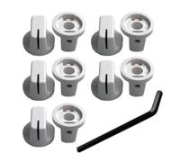 10Pcs Electric Guitar Potentiometer Control Knobs Effect Pedal Knobs 6.35mm Shafts Guitar Parts(Lime white)