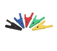10Pcs Electric Test Clips, Safety Type Test Clamp with 20mm Opening, Brass Conductive Mini Test Clamp for Power and Circuit Testing, Insulated Electrical Clips for 30A