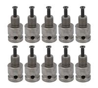 10Pcs Electric Wrench to Square Adapter G1/2in Thread, Professional Carbon Steel Adapter for Electric Wrench, Durable Threaded Conversion Head with High Tech Surface for Extended