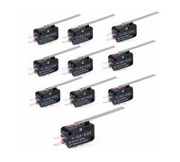 10PCS Electrical MicroSwitches V-153-1C25 Limit Switch Long Straight Hinge Lever Type SPDT Switch for Instrument Measure