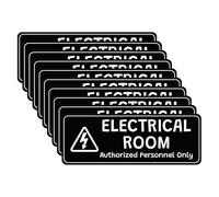10PCS Electrical Room Sign Stickers Electric Room Signage for Doors Authorized Personnel Only Electric Closet Sign for Door or Wall Compliant Elevator Rooms Door Decal for Business Offices