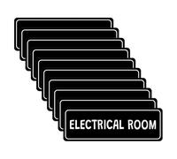 10PCS Electrical Room Signs Self-Adhesive Durable Modern Electrical Closet Room Sticker for Home Electric Closet Sign for Door or Wall Compliant Elevator Rooms Door Sign for Business Offices
