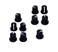10Pcs Electronic Control Potentiometer Knob 6mm Knurled Shaft Hole Volumes Control Electric Guitar Knobs Shaft Hole Amplifier Electronic Instruments Accessories