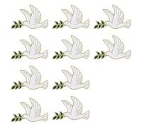 10Pcs Elegant Alloy Peace Bird Brooch Tree Branch Detail Secure Pin for Formal Occasions Stylish Jewelry