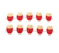 10pcs Embroidered Patches Vintage Fashionable Cute French Fries Cotton DIY Sew On Iron On Patches for Clothes Bags Skirts Shoes Pants Socks