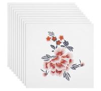 10Pcs Embroidery Fabric White Pre-Cut Natural Cotton Embroidery Cloth Classic Squares Fabric for Embroidery Needlework Garment Craft (30cm)