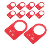 10pcs Emergency Stop Sign Stickers 22mm Acrylic Ring Labels | Fade Resistant, Oil Resistant Matte Finish, Fast Identification for Control Cabinets and Power Units