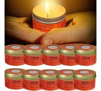 10Pcs Emergencys Candle Bulk, 26-30 Hours Long Burning Survival Candles for Power Outages Survival Outdoor Activities, Portable Windproof Smokeless Outdoor Candle for Camping (80g)