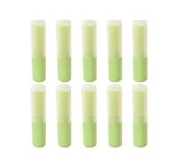 10pcs Empty Lip Balm Tube 4g Plastic Reusable Container for DIY | Green Finish, Turn-wheel Dispensing Design, Can be Labelled, Suitable for Homemade Lip Gloss