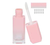 10PCS Empty Lip Gloss Tubes,6ml Refillable Lip Balm Bottles,Pink Lipstick Sample Container with Silicone Cover for Girls DIY Lip Samples Cosmetic Tool Mini Beauty Tool Travel Daily Use Easy to Carry