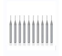 10Pcs End Mill, Tungsten Steel Carbide For PCB CNC, Engraving Bits Milling Machine, 0.4mm