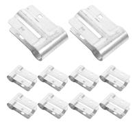 10pcs End Rail T Clamp for Greenhouse Pipe Rails, Hot Galvanized | 7.4x4.9x2.4cm Size, Silver Finish, Clip Connector for Frame Reinforcement and Weather Resistance