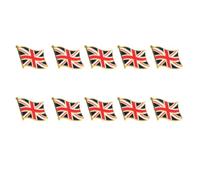 10pcs England Flag Iron Brooch Stoving Varnish Clothing Decor