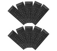 10pcs English Hebrew Keyboard Stickers Black Pvc for Computer
