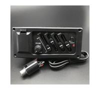 10Pcs EQ 4 Band Acoustic Guitar Pickup Equalizer Acoustic Guitar Preamp Amplifier Piezo Pickup 6.5MM Output Professional acoustic guitar pickups(Without cover)