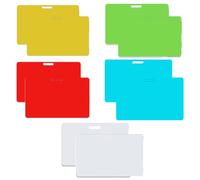 10PCS Erasable Badge Note, Reusable Notepad, 2026 Upgrade Reusable Silicone Badge Notepad, Dual-Sided Writable Silicone Memo Pad, Mini Whiteboard Wipe Memo, Wipe Clean Pocket Note Board for Office (B)