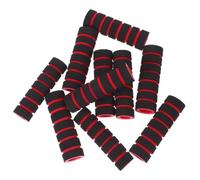 10pcs Exercise Sponge Roller Pad Replacement 20mm Foam Sleeve | Pull up Bar Grips, Black and Red Options, Home Workout Comfort, Leg Curl and Ab Wheel Use