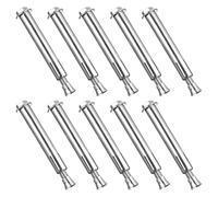 10pcs Expansion Bolts for Speed Bumps and Delineator Posts, Silver | Stainless Steel and Iron Build, Vibration-proof Anchoring, Easy Installation, for Roads and Warehouse Loading Zones
