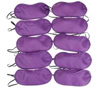 10Pcs Eye Cover Imitated Silk Sleep Mask Sleeping Padded Masks Shade Patch Women Men Blindfold Travel Sleepmasker(10 Eye mask-01)