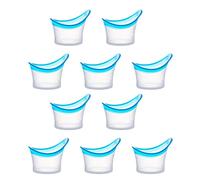 10Pcs Eye Cups Eye Wash Cup Reusable Non Sterile Eye Bath Tool 10ml Measuring Cup for W/Portable & Skin-Friendly Silico Eye Flushing Cups for Dogs Eye Flush Eye Flusher Eye Flusher