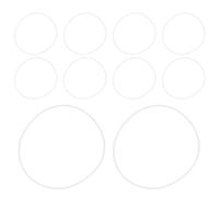 10pcs Eyeglasses Anti Explosion Gasket Set 10 White Silicone