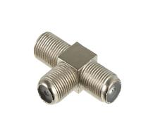 10pcs F Type Coaxial Cable Splitter Connector High Speed Zinc Alloy Durable Nickel Plating Corrosion Resistant Cable