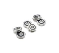 10Pcs F695-2RS Bearing 5x13x4 mm ABEC-7 Flanged Miniature F695 RS Ball F695RS For VORON Mobius 2/3 3D Print(MF105RS 5X10X4)