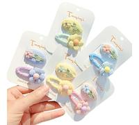 10PCS Fabric Hair Clips, Colourful Cute Flower Stereo Side Clips
