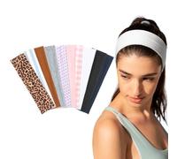 10PCS Fabric Headband for Women's Hair, 6CM Wide Elastic Stretchy Headbands for Women Men, Breathable Hair Bands for Sport Running Yoga Makeup