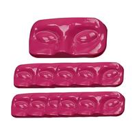 10Pcs Face-Shaped Eyelash Trays Portable Empty Lash Packaging Box for False Eyelashes PVC Storage Care Box Rose red.