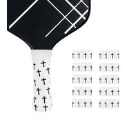10pcs Faith Cross Pickleball Overgrip, Religious Anti Slip Pickleball Tape Moisture-Wicking Grip Tape, Standard & Skinny Handles (White, One Size)