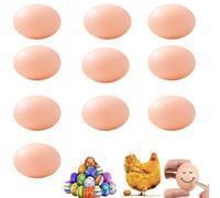 10Pcs Fake Eggs, Crafts Arts Imitation Dummy Eggs, Realistic Imitation Chicken Egg Toys, For Simulation Educational Toy, Diy Painting, Encourages Laying Or Prevents Eating Egg